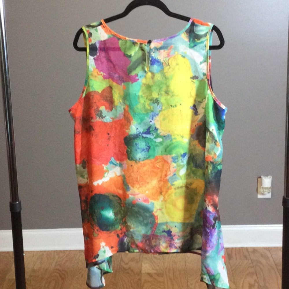 18/20 Lane Bryant Colorful Boho Abstract Print Sleeveless Top - Picture 2 of 14